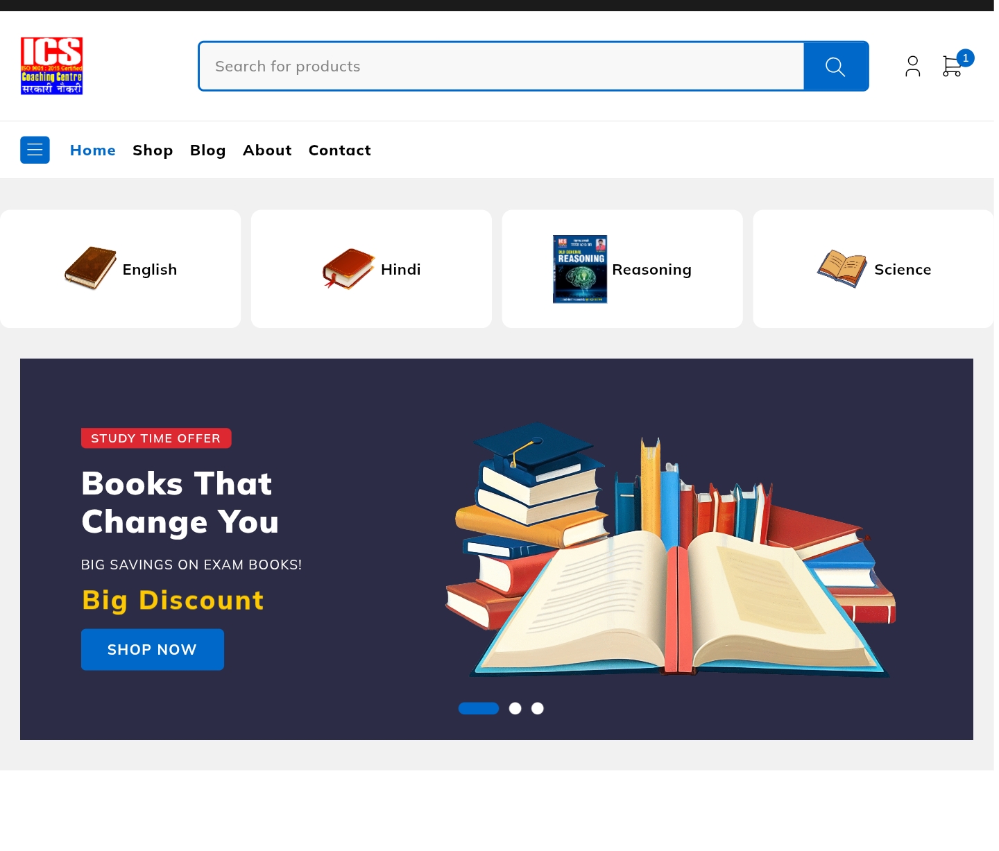 ICS COACHING Book Store Website